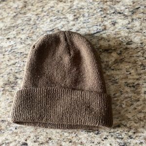 Plain brown beanie